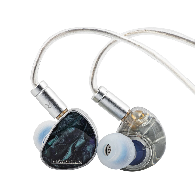 DAWN Ms Purple-Gold Diaphragm Dynamic Driver IEM Headphones with OFC Shielded Ca