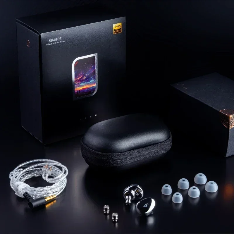 EA500 Earphone Hi-Res in Ear Monitor Headphone with Detachable Cable Dynamic Dri