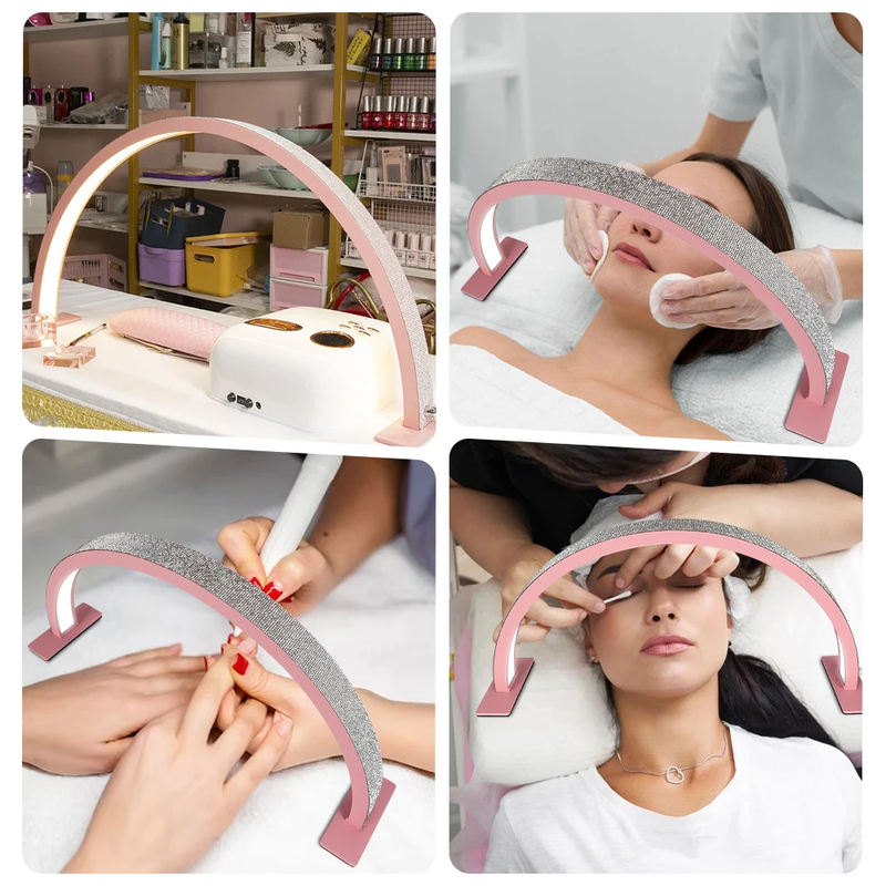 55Cm 75Cm Half Moon Light Half Moon Nail Desk Lamp with Remote Mobile Phone Clip
