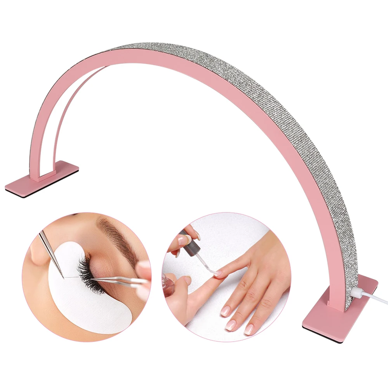 55Cm 75Cm Half Moon Light Half Moon Nail Desk Lamp with Remote Mobile Phone Clip