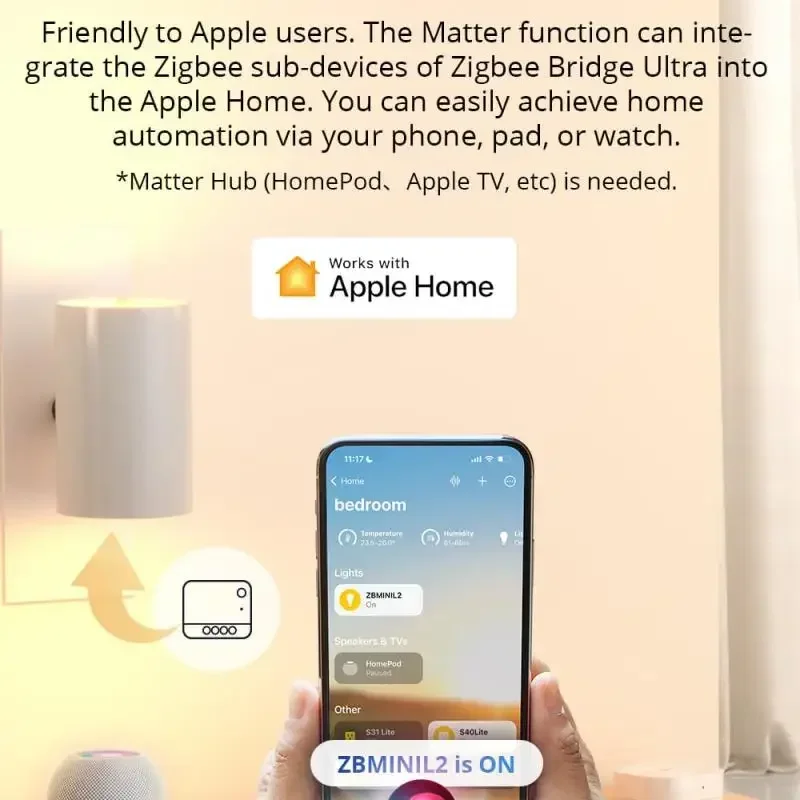 ZB Bridge-U Matter Zigbee Bridge Ultra Smart Home Gateway Support 256 Sub Device