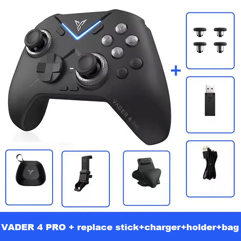 VADER 4 Pro Controller with Accessories Whole Set Torage Bag Phone Holder Replac