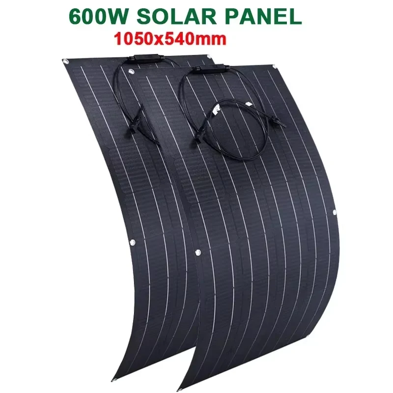600W 300W Solar Panel Kit 18V Flexible Monocrystalline Solar Cell Power Charger