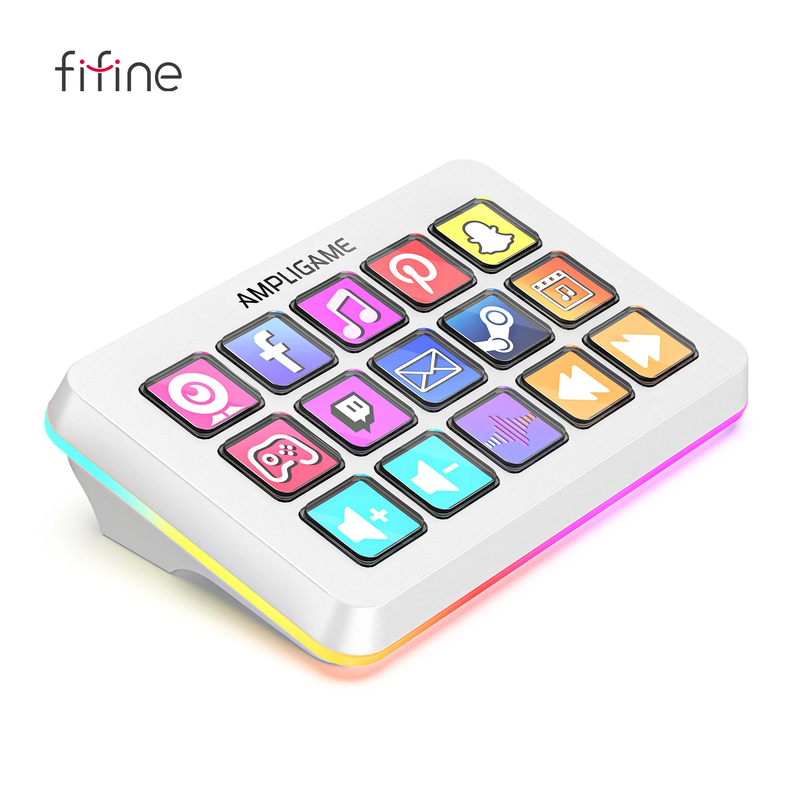 D6 Macro Stream Controller App-Triggered Actions with 15-Key Programmable Deck f