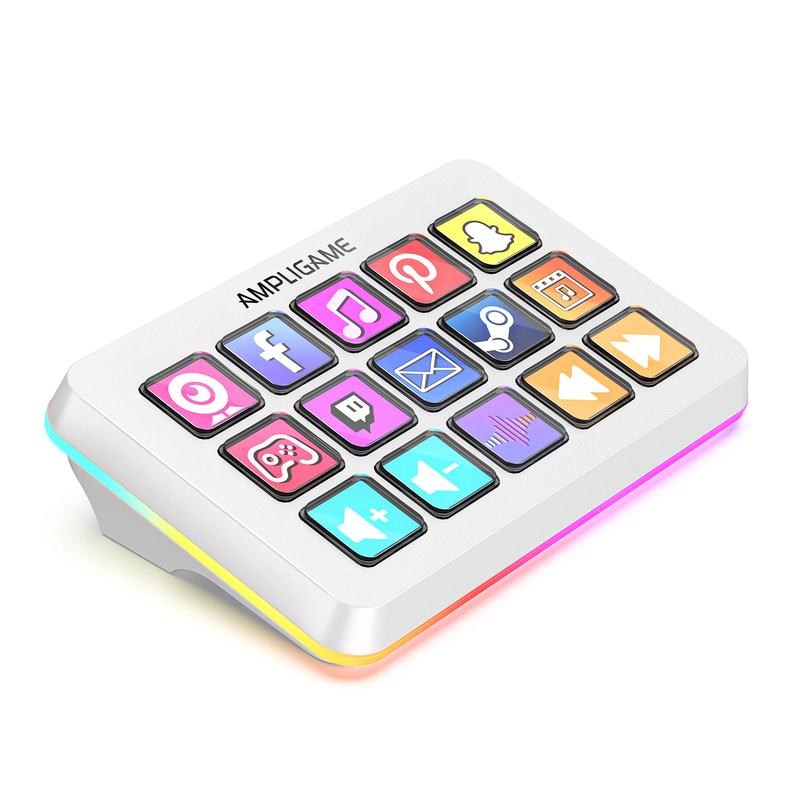 D6 Macro Stream Controller App-Triggered Actions with 15-Key Programmable Deck f