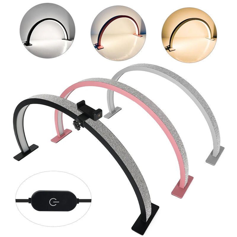 29 INCH Half Moon Nail Lamp 45W Half Moon Light Nail Desk Lamp Sparkle Nail Ligh