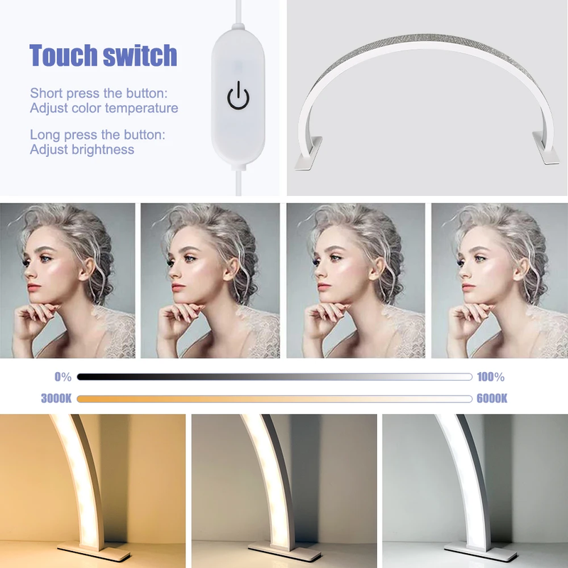 29 INCH Half Moon Nail Lamp 45W Half Moon Light Nail Desk Lamp Sparkle Nail Ligh