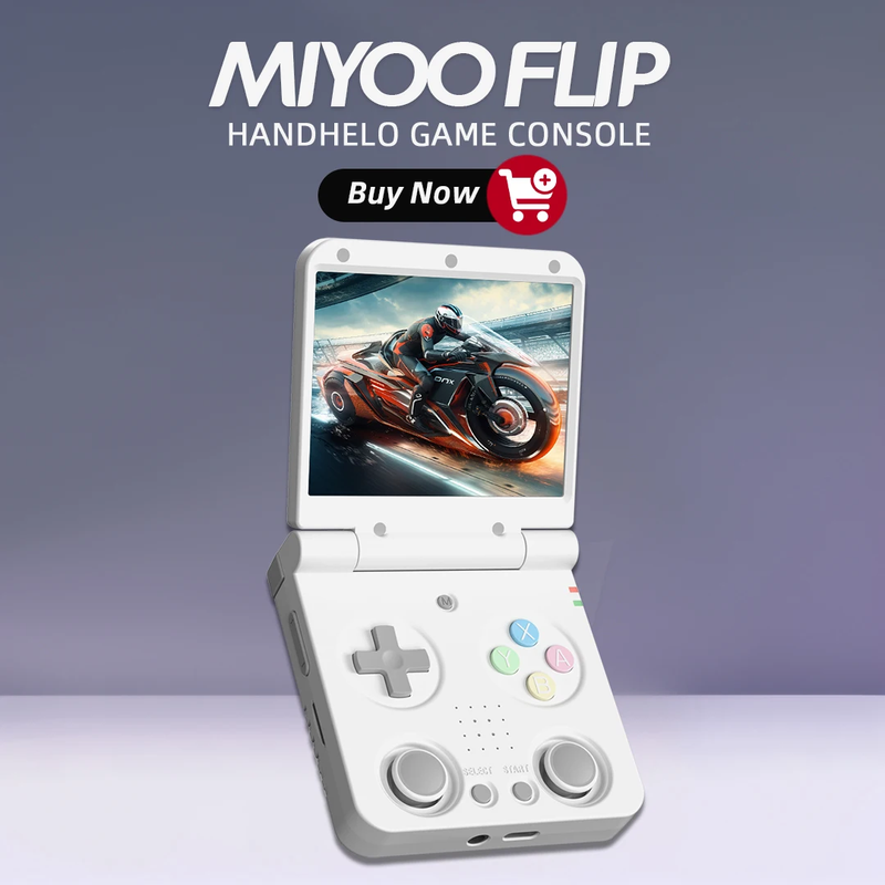 AMPOWN Flip Fold Handheld Game Players Consoles Portable Video Game 3.5'' IPS L