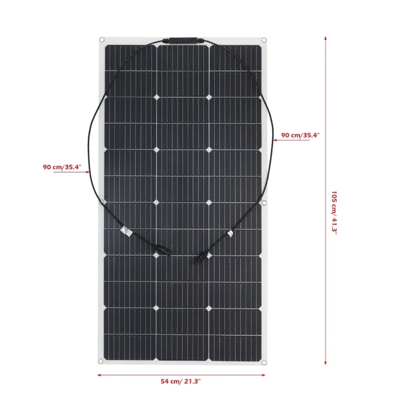 600W 300W Portable Flexible Solar Panel Kit Monocrystalline Cells Outdoor Charge