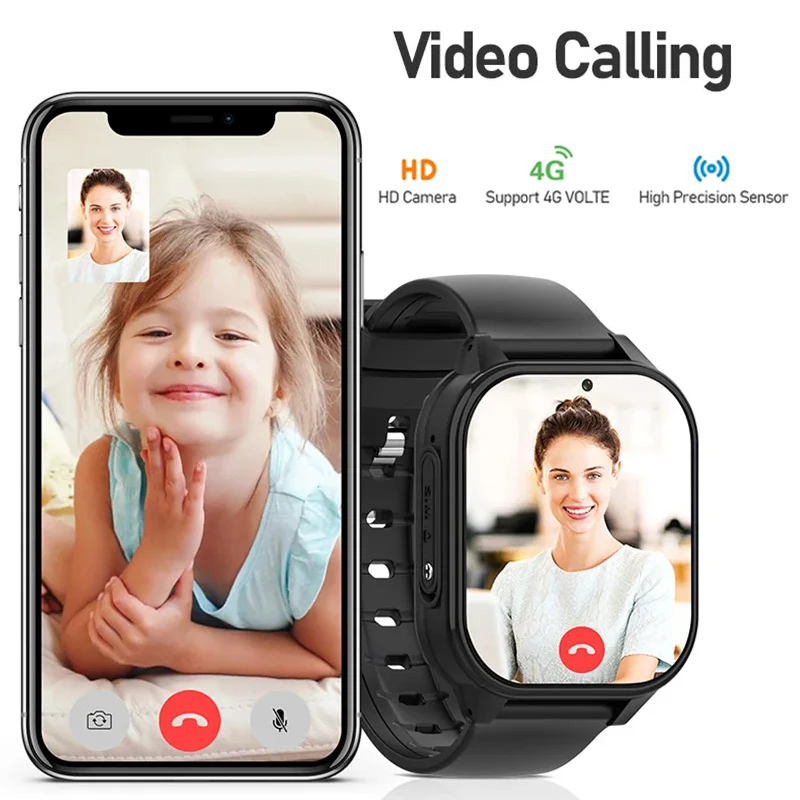4G Kid Smart Watch WIFI GPS Tracker anti Lost Video Call Body Temperature Monito