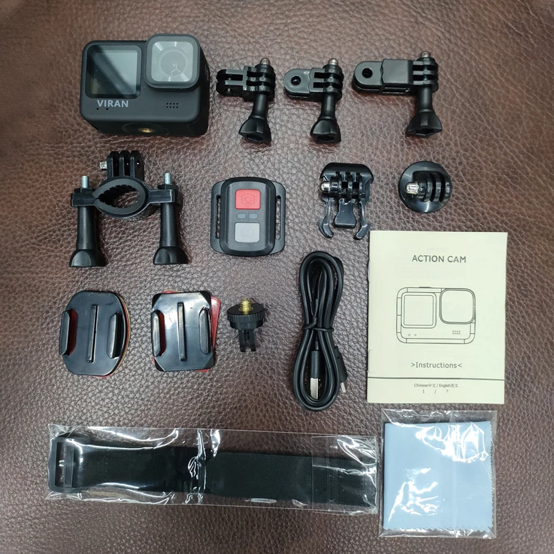 Action Camera 5K 30Fps 4K60FPS Wifi Anti-Shake Go with Remote Control Screen Wat