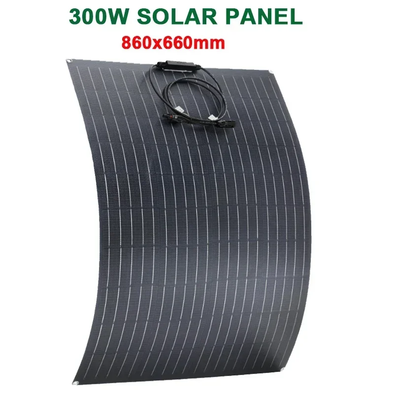 600W 300W Solar Panel Kit 18V Flexible Monocrystalline Solar Cell Power Charger