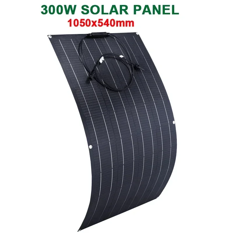 600W 300W Solar Panel Kit 18V Flexible Monocrystalline Solar Cell Power Charger