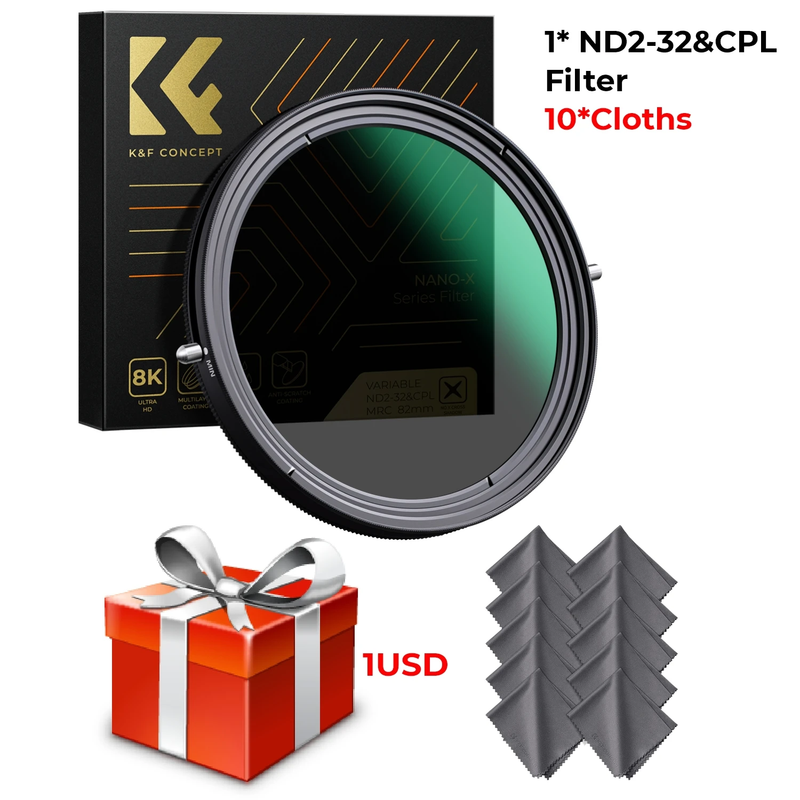 49Mm-82Mm ND2-ND32 ND CPL Filter Lens Adjustable Circular Polarizing Filter 2 in