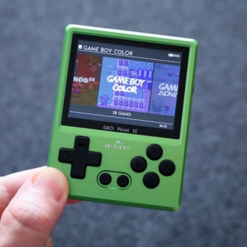5000+ Games 2025 GKD Pixel 2 Metal Handheld Game Console 2.4'' IPS 640X480 Retro