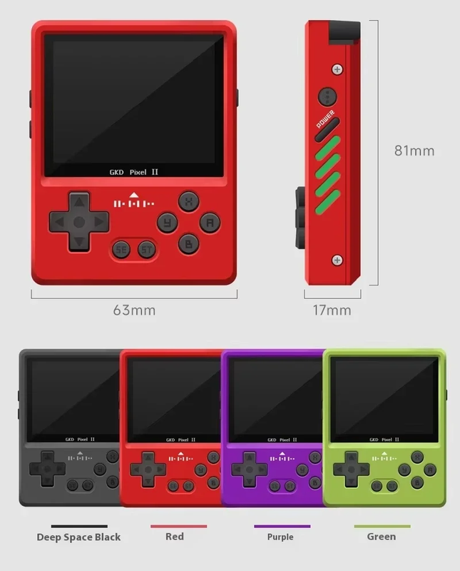2025 GKD Pixel 2 Metal Handheld Game Console 2.4'' IPS 640X480 Retro PSP Psone 50
