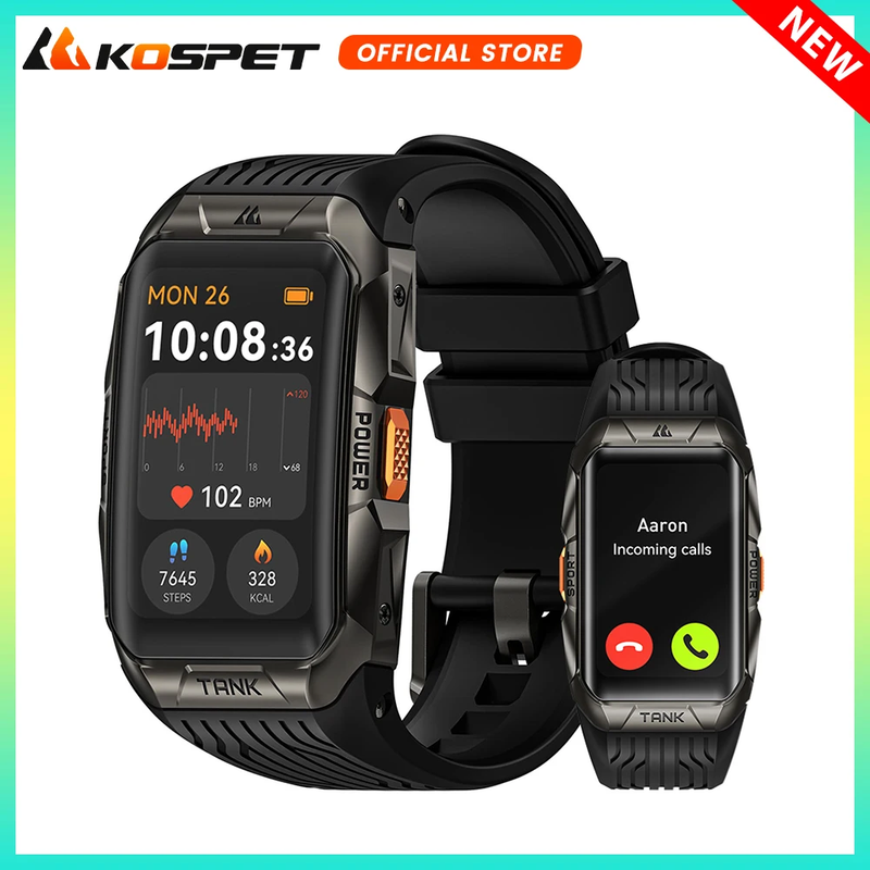 2025 TANK X2 Rugged Smart Watch for Men 3D Curved Screen AMOLED AOD 5ATM IP69K