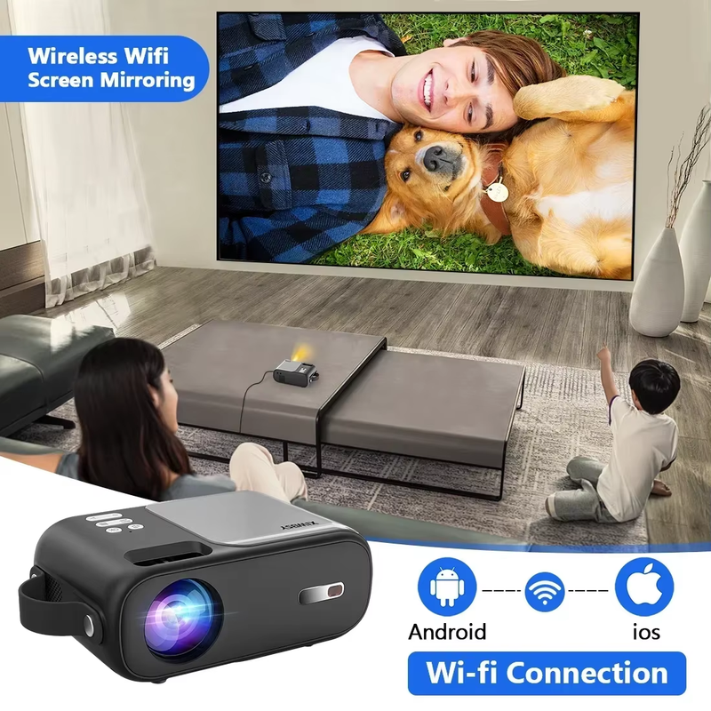 XIWSBY 12000Lumens Mini Android Projector Full HD Portable Proyector Home Cinema