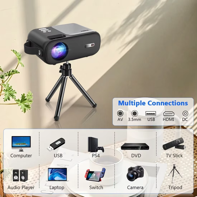XIWSBY 12000Lumens Mini Android Projector Full HD Portable Proyector Home Cinema