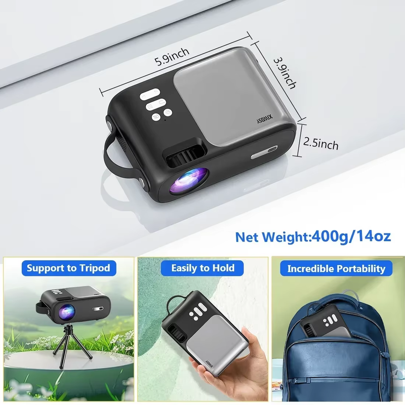 XIWSBY 12000Lumens Mini Android Projector Full HD Portable Proyector Home Cinema