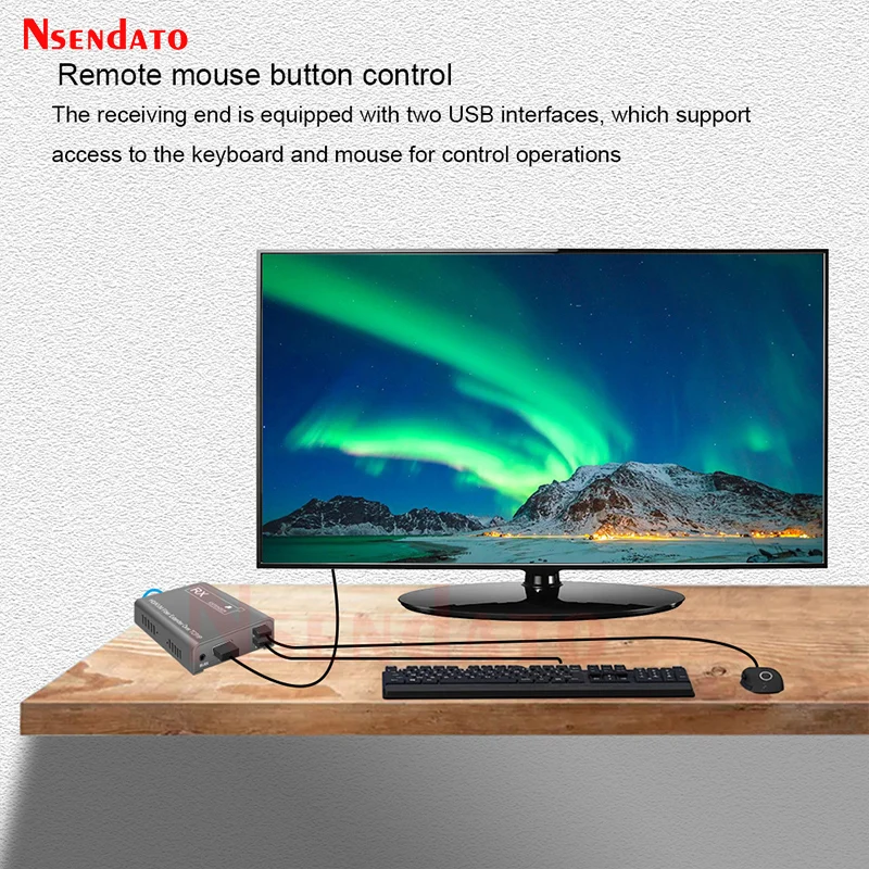 4K HDMI USB KVM Optical Extender 20KM TCP/IP KVM Extender HDMI over SC FC Fiber