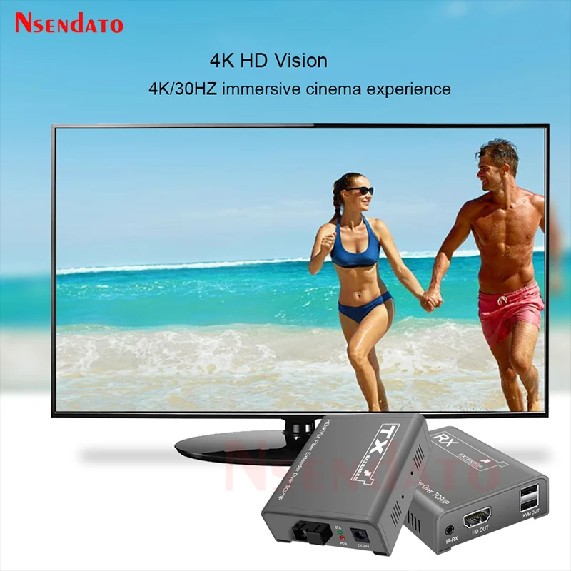 4K HDMI USB KVM Optical Extender 20KM TCP/IP KVM Extender HDMI over SC FC Fiber