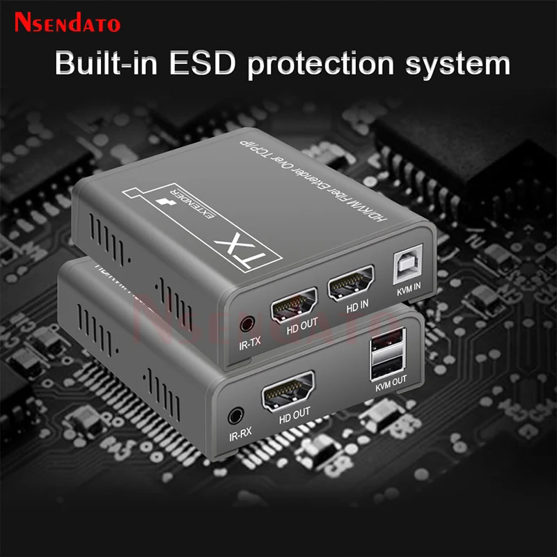 4K HDMI USB KVM Optical Extender 20KM TCP/IP KVM Extender HDMI over SC FC Fiber