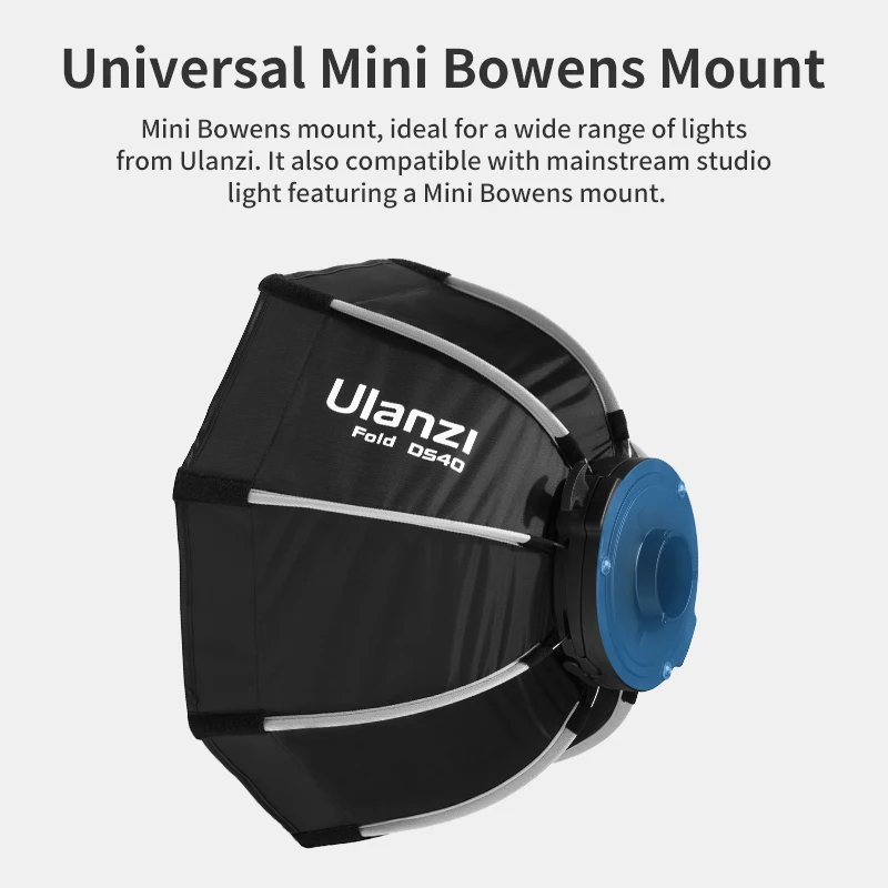 40/60CM Mini Bowens Mount Octagonal Softbox Quick Release High-Density Nylon Fab