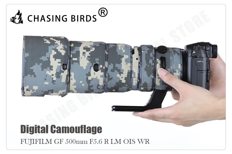 Camouflage Lens Coat for Fujifilm XF 500Mm F5.6 R LM OIS WR Elastic Waterproof a