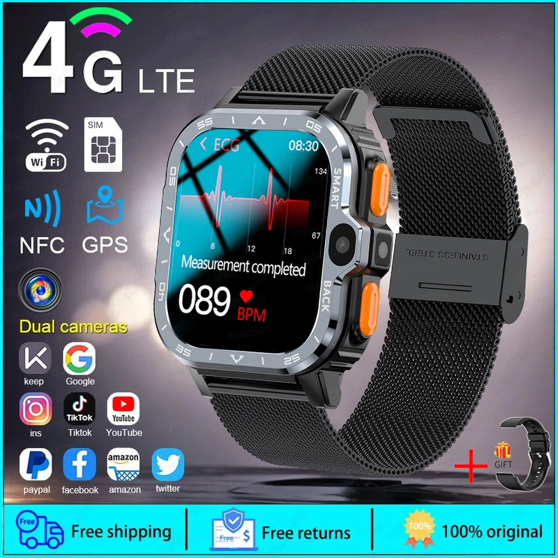 2025 SIM Global Applicability Smart Watch Men 16/64G Memory HD Video Call GPS Na