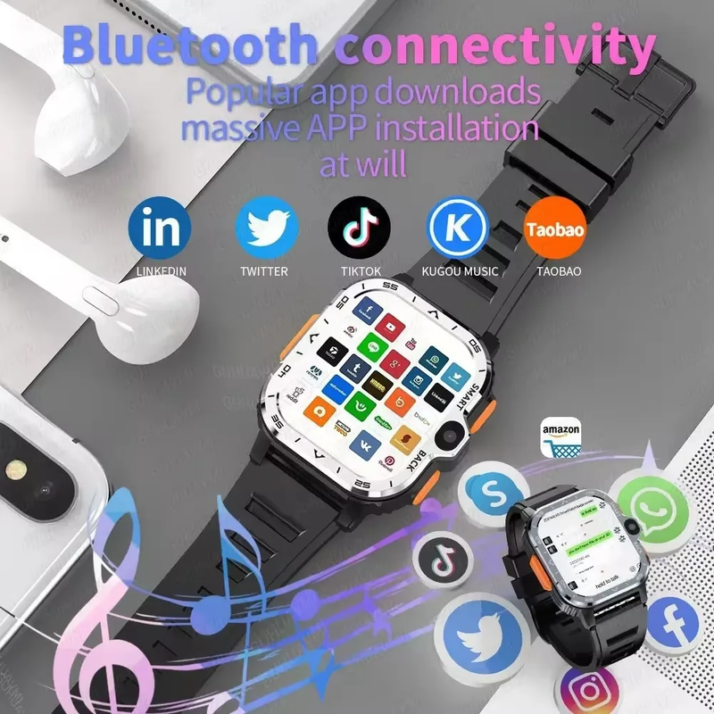 2025 SIM Global Applicability Smart Watch Men 16/64G Memory HD Video Call GPS Na