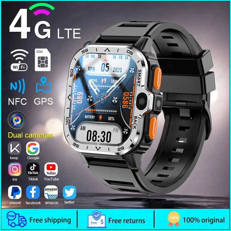2025 SIM Global Applicability Smart Watch Men 16/64G Memory HD Video Call GPS Na