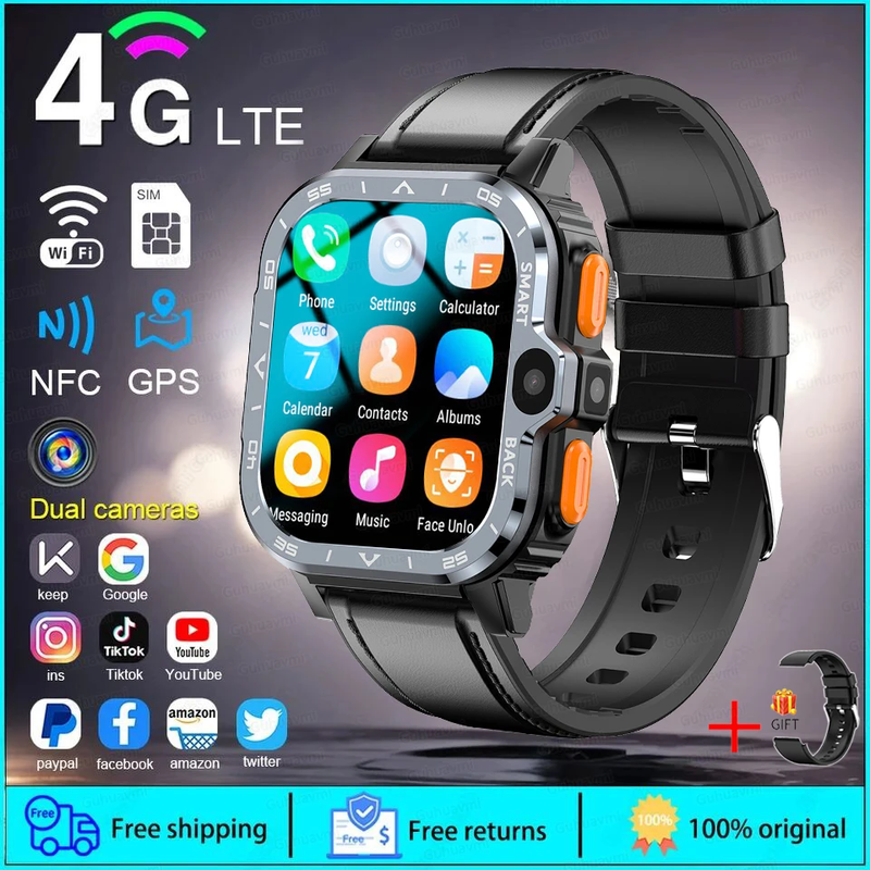 2025 SIM Global Applicability Smart Watch Men 16/64G Memory HD Video Call GPS Na