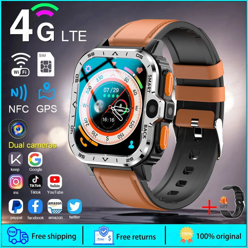 2025 SIM Global Applicability Smart Watch Men 16/64G Memory HD Video Call GPS Na