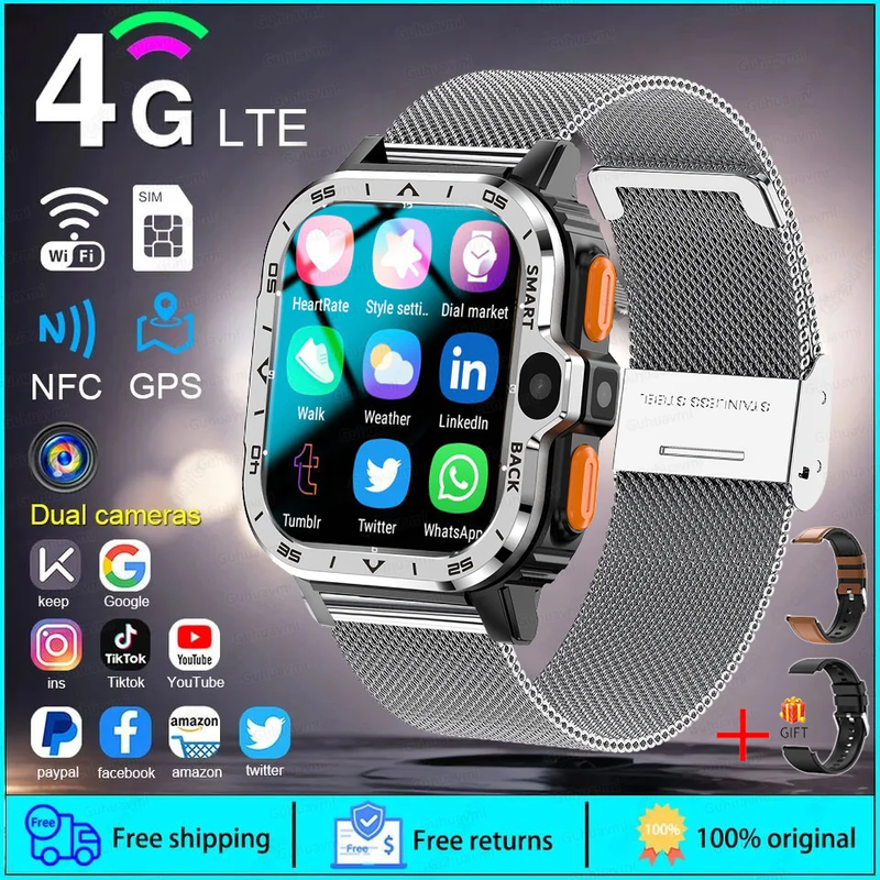 2025 SIM Global Applicability Smart Watch Men 16/64G Memory HD Video Call GPS Na