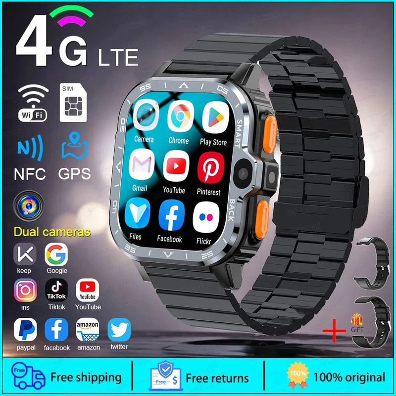 2025 SIM Global Applicability Smart Watch Men 16/64G Memory HD Video Call GPS Na