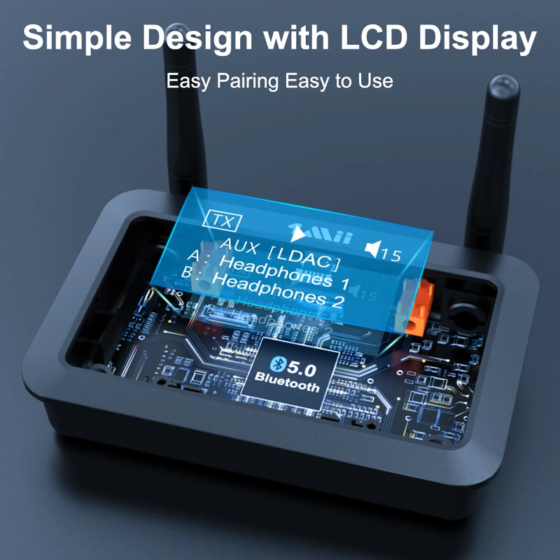 Audio Bluetooth Adapter 5.0 Transmitter and Receiver LDAC Aptx LL HD Hifi for TV