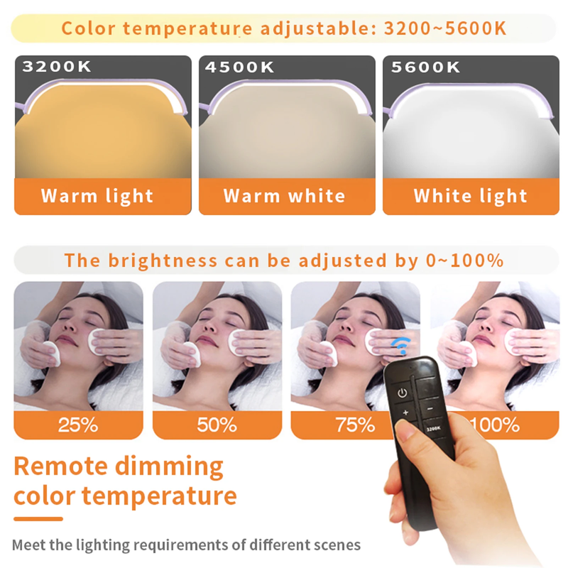 Andoer 36W Floor LED Video Light Beauty Floor Lamp 3200K-5600K Dimmable with Adj