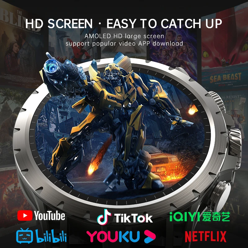 5G Full Netcom Smart Watch 4G with Android 9.0 5MP Rotating Camera GPS WIFI Goog