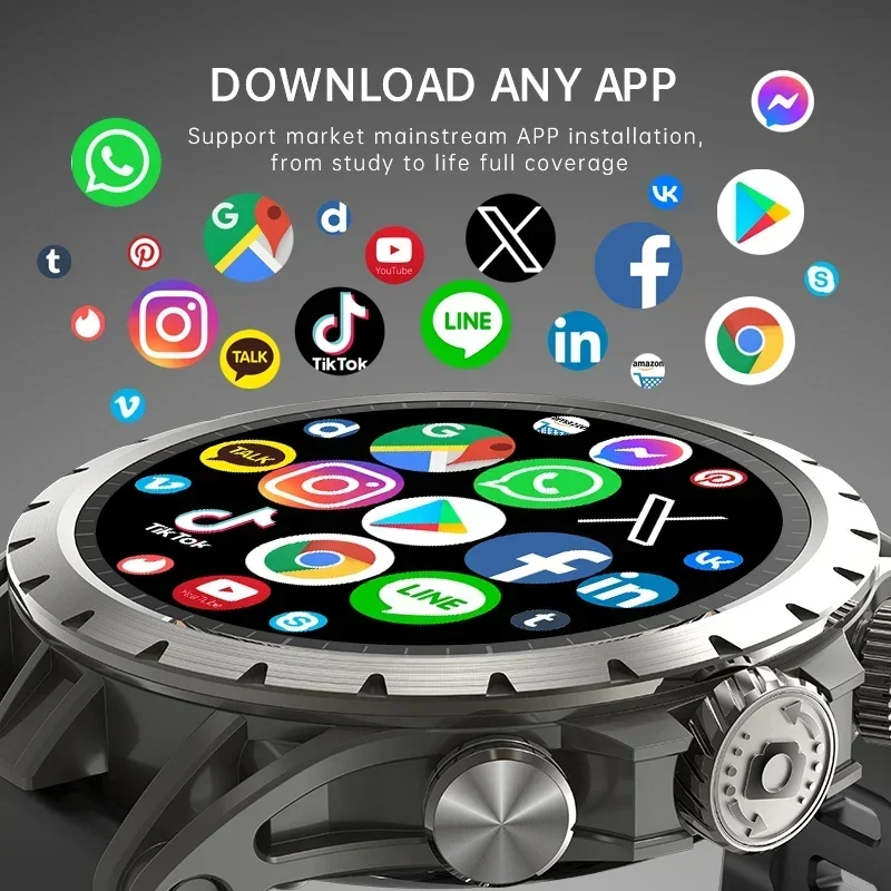 5G Full Netcom Smart Watch 4G with Android 9.0 5MP Rotating Camera GPS WIFI Goog