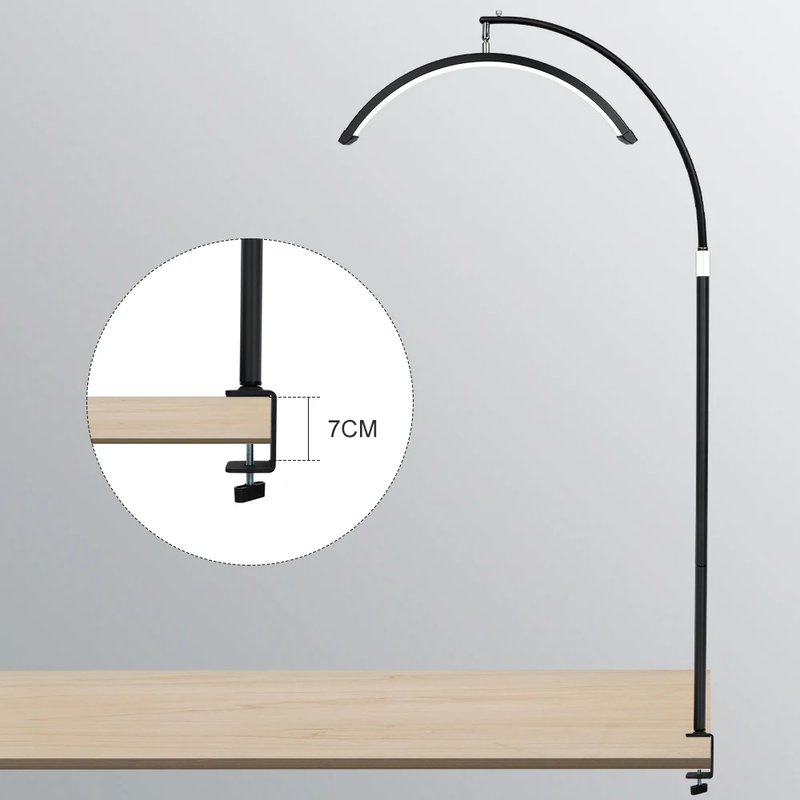 23'' 36W Dimmable Lash Lamp Rotating Half Moon Light Lash Tech Adjustable LED Eye