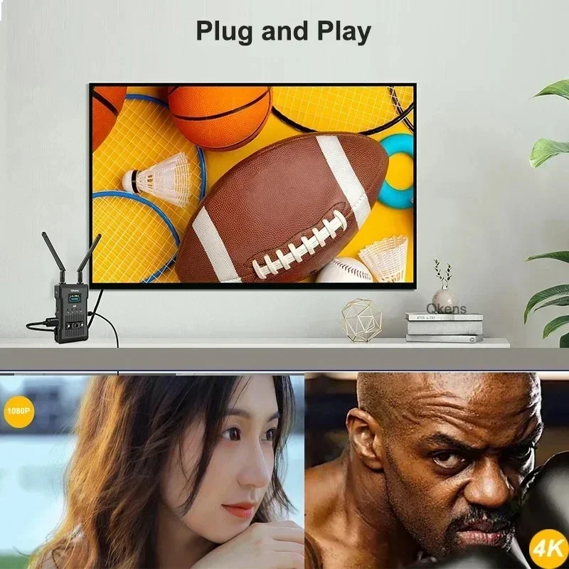 5G 4K Wireless Transmission Video Transmitter Receiver Dual Display HDMI Extende