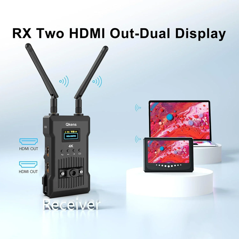 5G 4K Wireless Transmission Video Transmitter Receiver Dual Display HDMI Extende