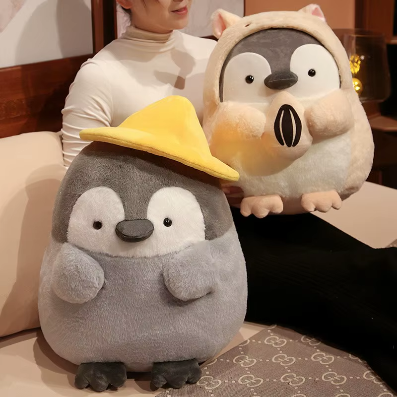 25Cm-45Cm New Big Cute Penguin with Melon Seeds Plush Doll Cartoon Animal Plush
