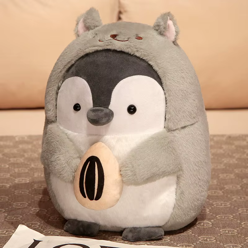 25Cm-45Cm New Big Cute Penguin with Melon Seeds Plush Doll Cartoon Animal Plush