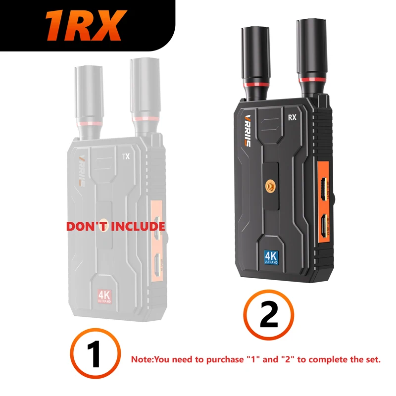 4K Wireless HDMI Video Transmitter and Receiver Extender Kit 400M Los Range for