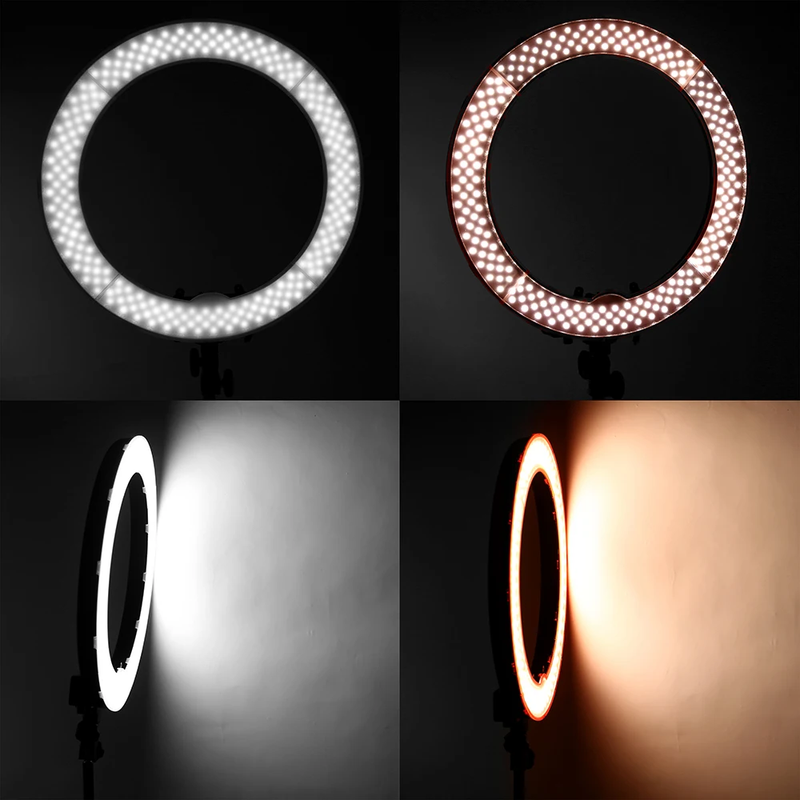 55W 18 Inch Camera Phone LED Ring Light Photography Studio Dimmable Ring Lamp wi