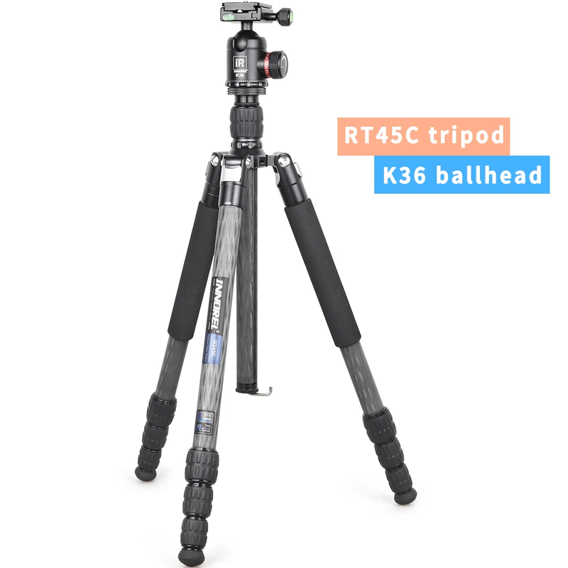 RT45C Portable Carbon Fiber Tripod Professional Travel Lightweight Monopod for D