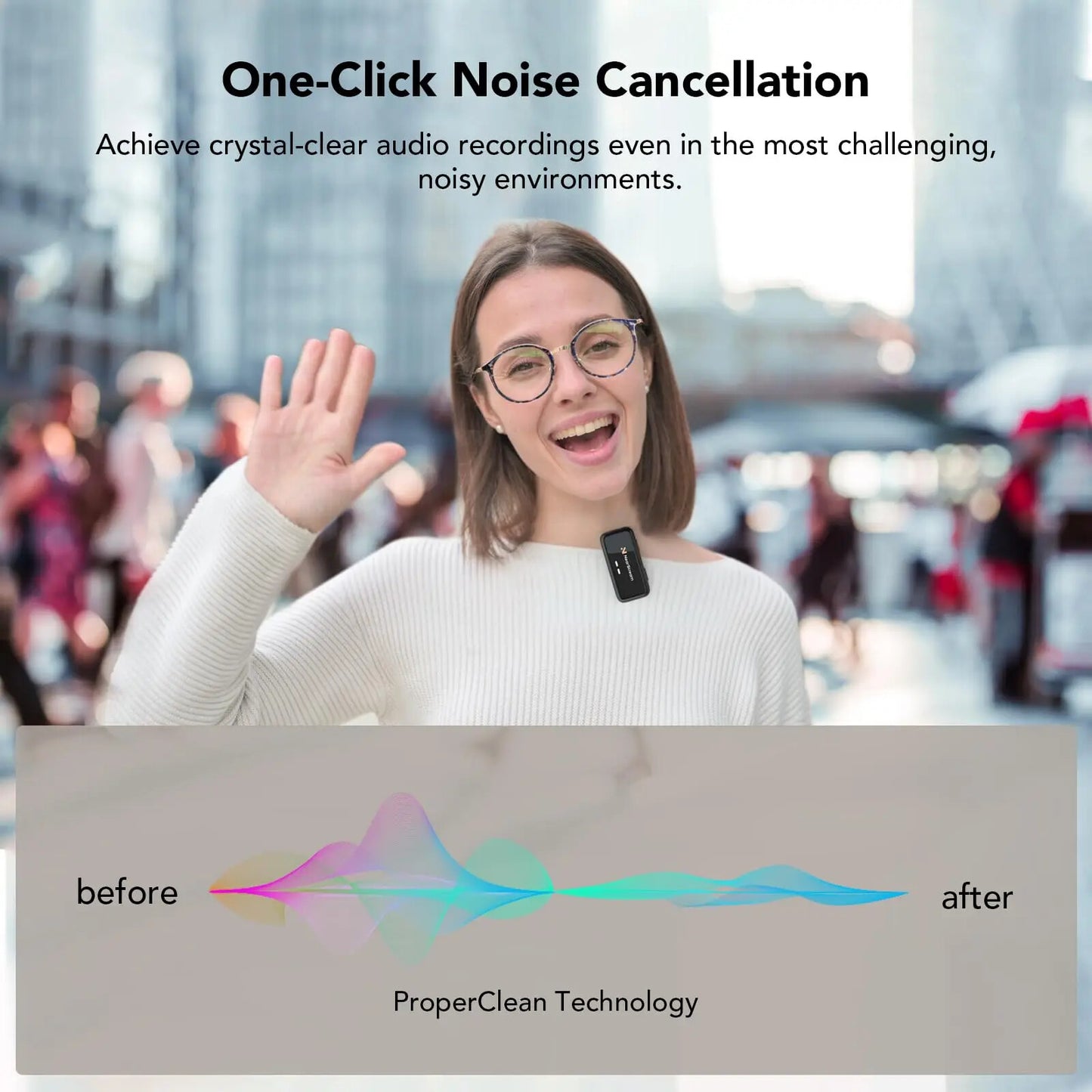 Nearstream AWM20T Lavalier Wireless Microphone 1 Drag 2 Microphone Lapel