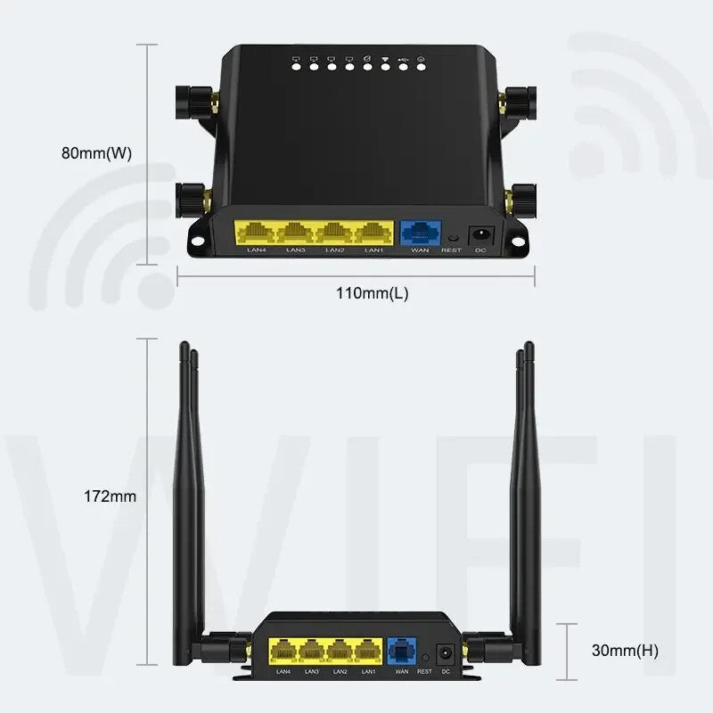 Cioswi WE826 300Mbps 3G 4G Router Wifi NL678-E Modem Sim Card Slot OpenWRT 4*LAN